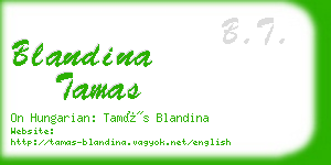 blandina tamas business card